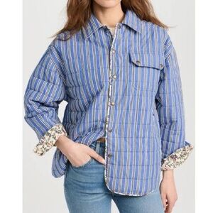 Clare V Jacques reversible quilted floral jacket NWT